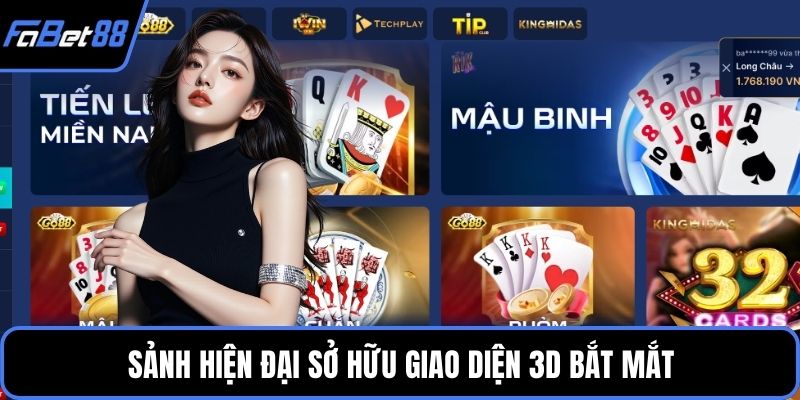 Sảnh hiện đại sở hữu giao diện 3D bắt mắt